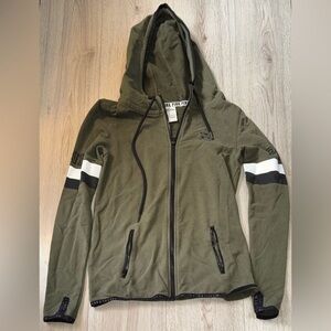 PINK Victoria's Secret Olive Green Hoodie Jacket sweatshirt